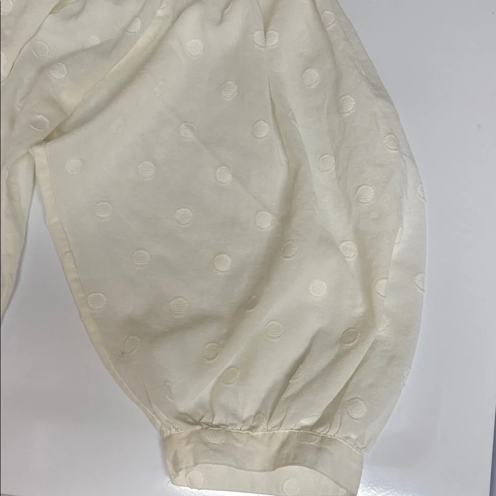 Michael Kors Cream Textured Blouse | Medium
